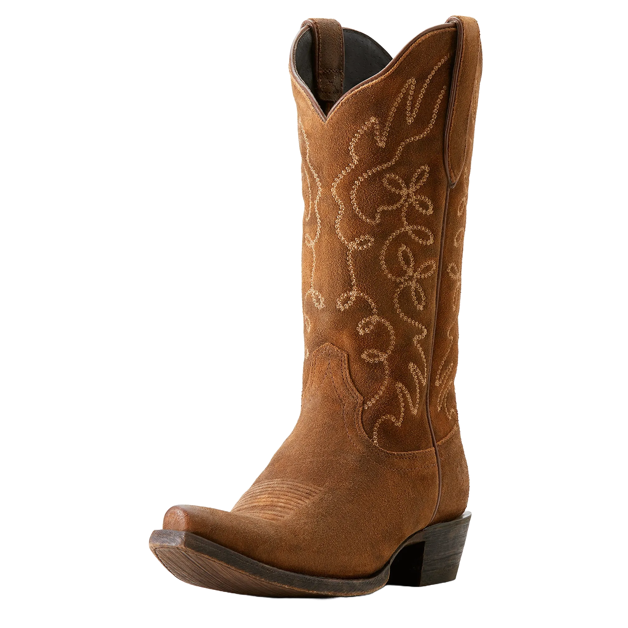 Ariat Ladies Jukebox Dark Ginger Suede Western Boots 10053790