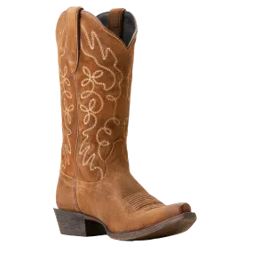 Ariat Ladies Jukebox Dark Ginger Suede Western Boots 10053790