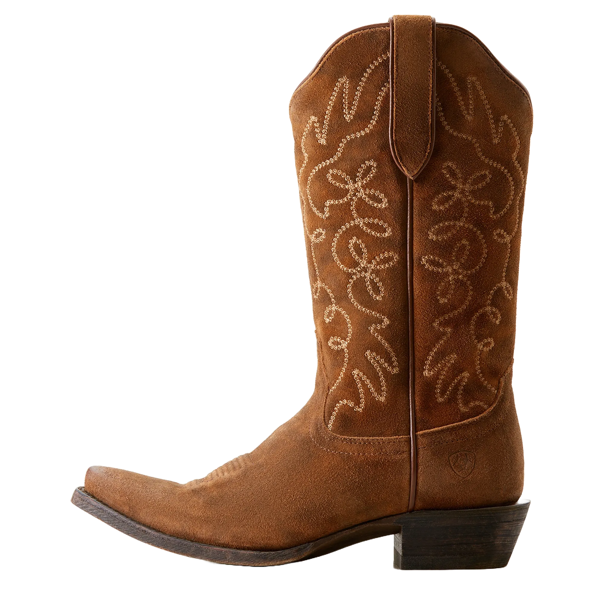 Ariat Ladies Jukebox Dark Ginger Suede Western Boots 10053790