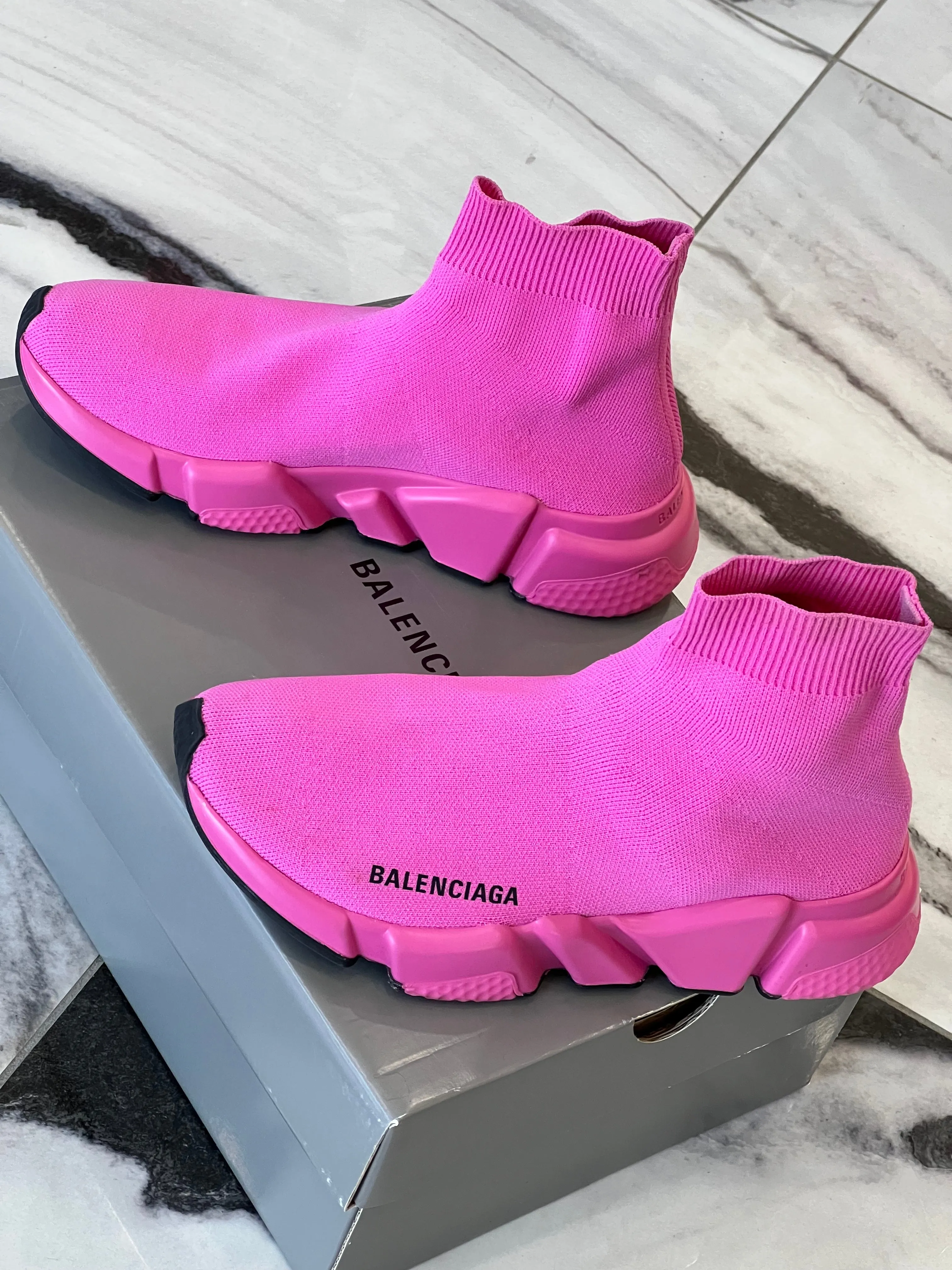 BALENCIAGA PINK ‘SPEED 2.0 LT’ SOCK SNEAKERS