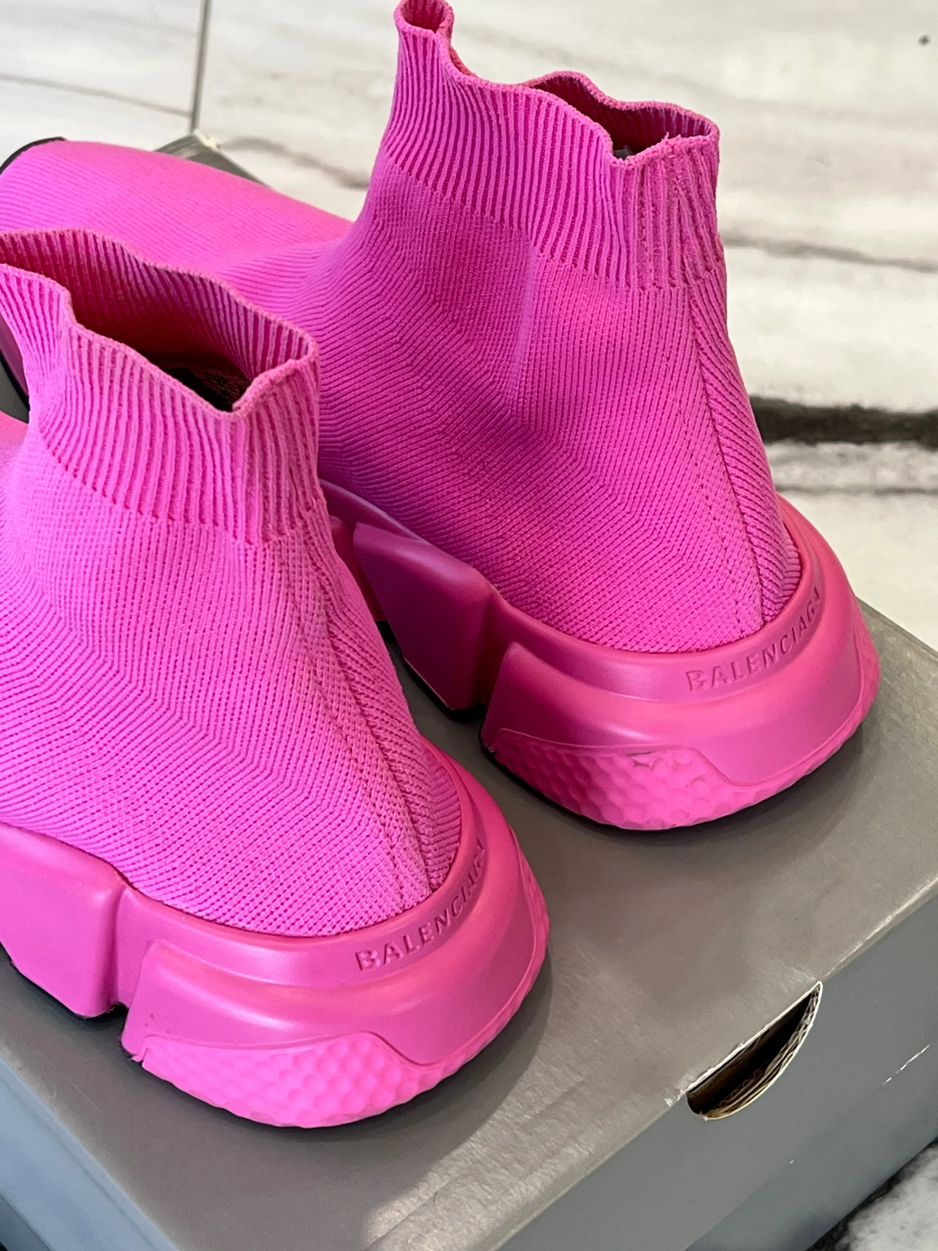 BALENCIAGA PINK ‘SPEED 2.0 LT’ SOCK SNEAKERS