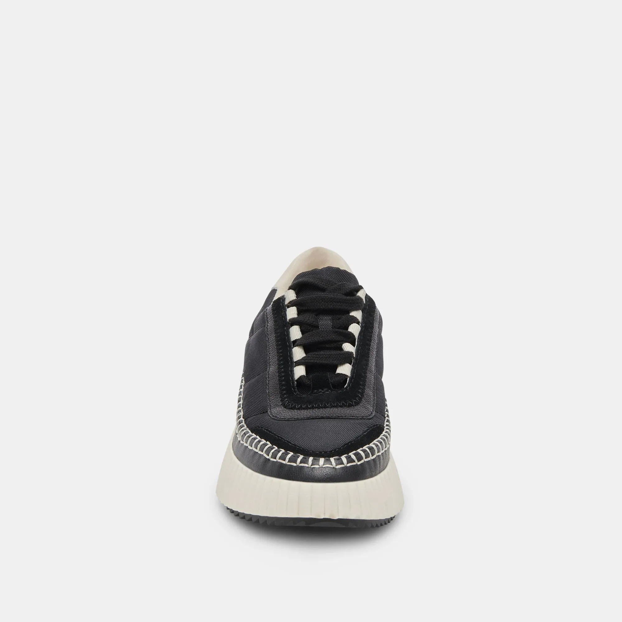 Dolce Vita Dolen Nylon Sneakers in Puffy Black Nylon