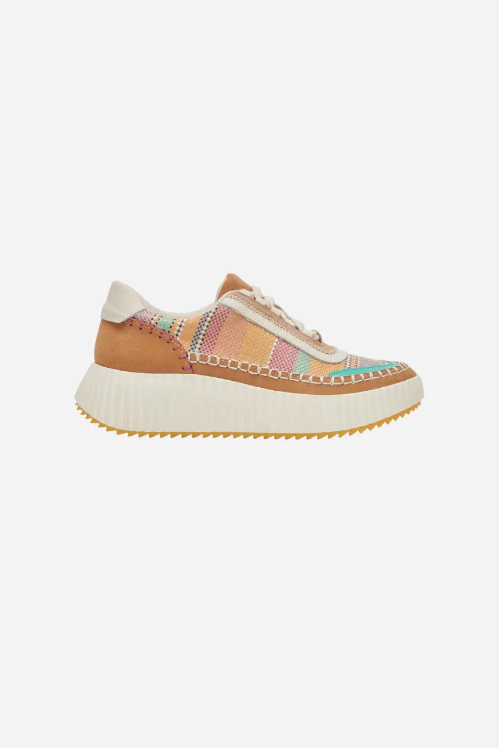 Dolce Vita Dolen Sneakers in Tan Multi Raffia