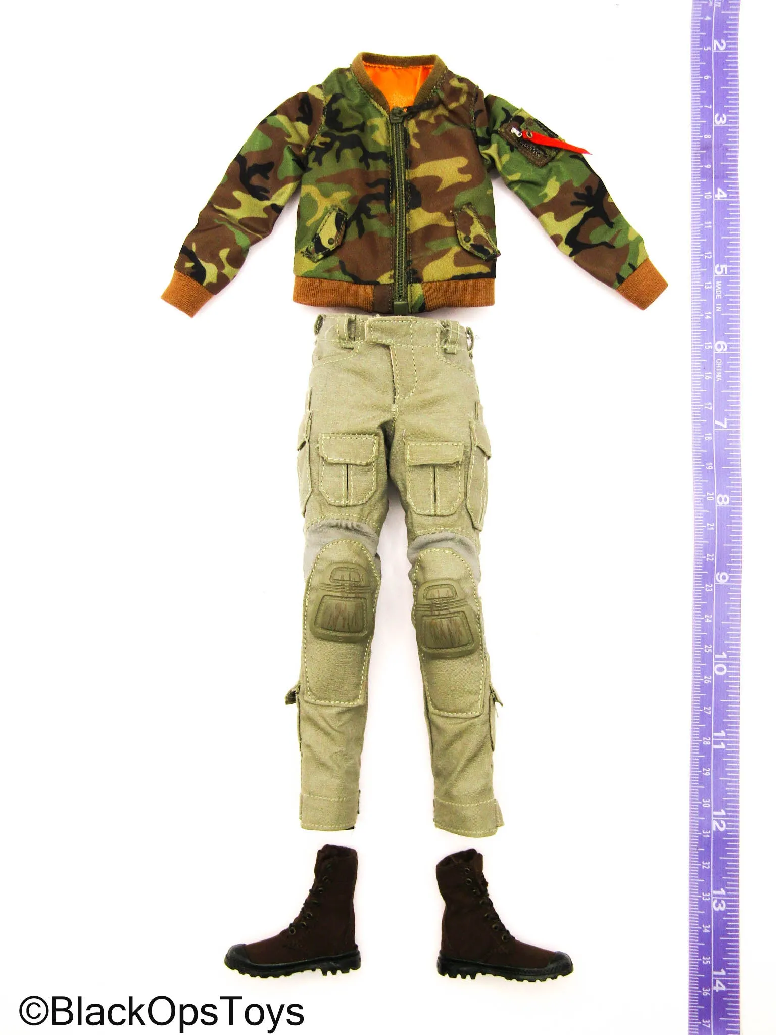 Female - Woodland Bomber Jacket w/Combat Pants & Boots (Peg Type)