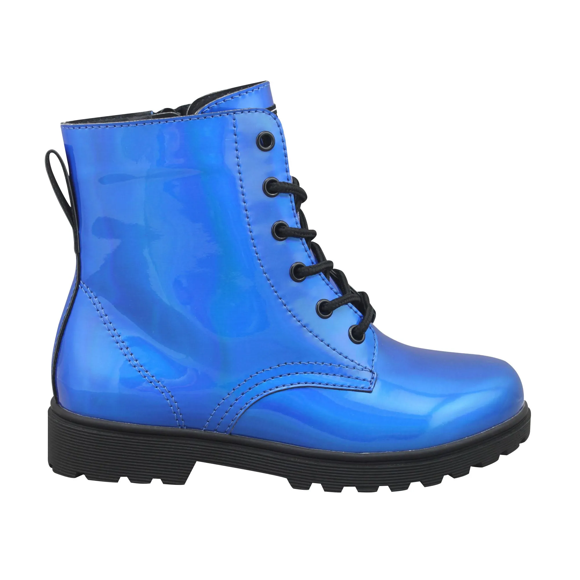 Gotta Flurt Girl's Luna Blue Combat Boot