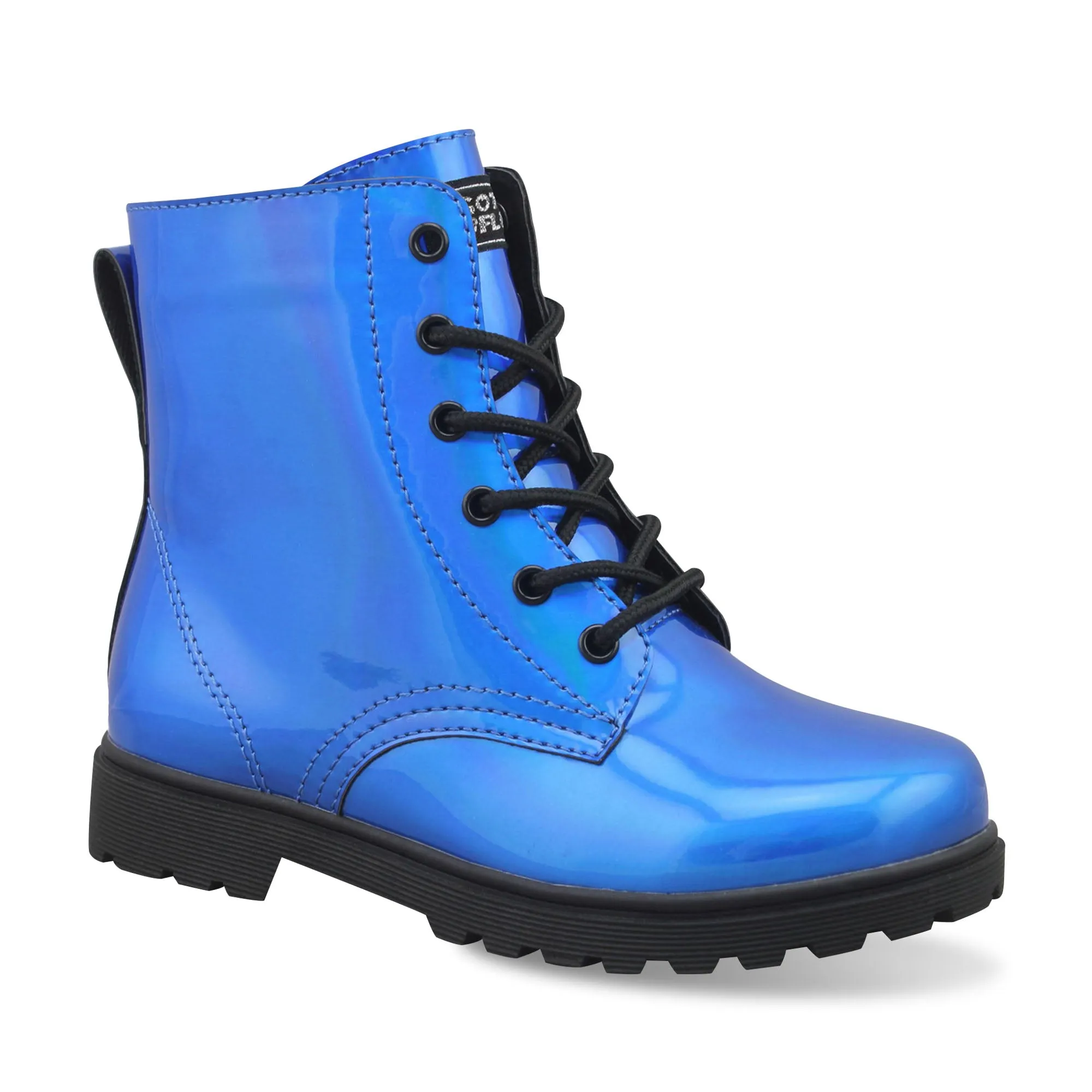 Gotta Flurt Girl's Luna Blue Combat Boot