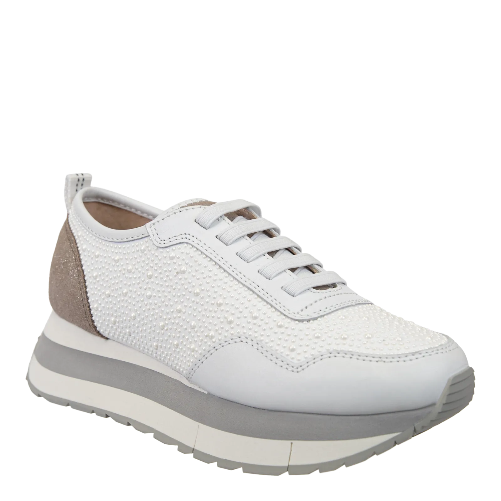 KINETIC in WHITE PEARL Platform Sneakers