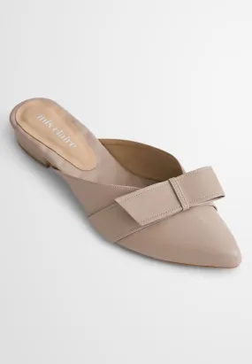 Lauren Backless Ribbon Pointed Flats