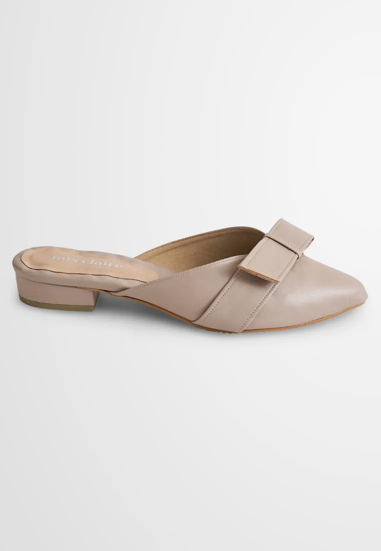 Lauren Backless Ribbon Pointed Flats