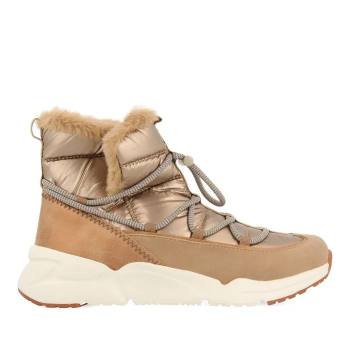 MATTE GOLD ULTRA LIGHT SNEAKER-BOOTS