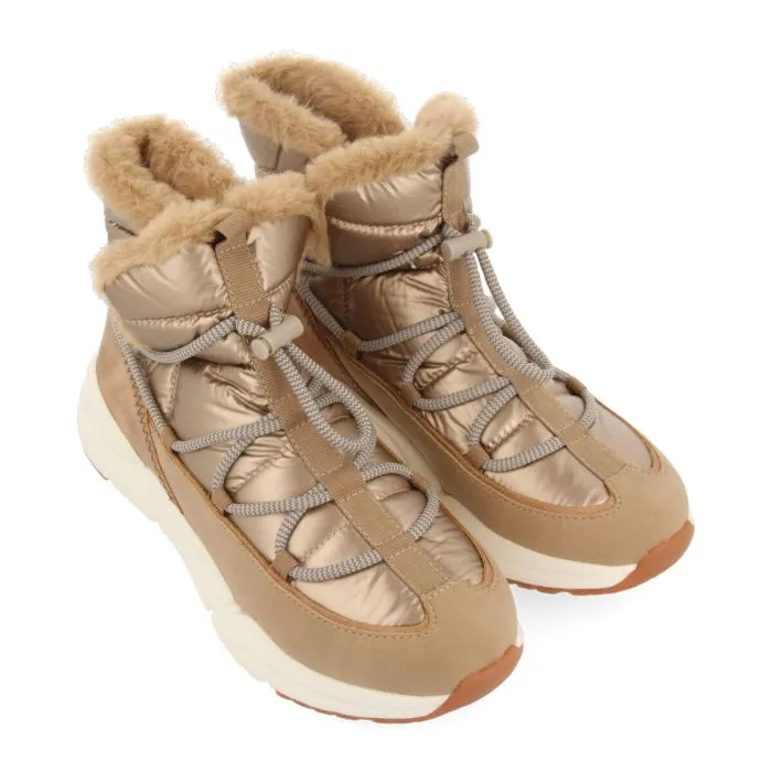 MATTE GOLD ULTRA LIGHT SNEAKER-BOOTS