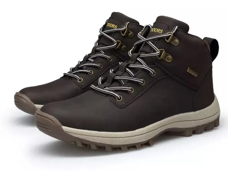 Men's Winter/Autumn  Leather Waterproof Sneakers | Plus Size