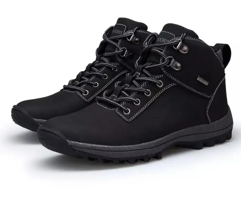 Men's Winter/Autumn  Leather Waterproof Sneakers | Plus Size