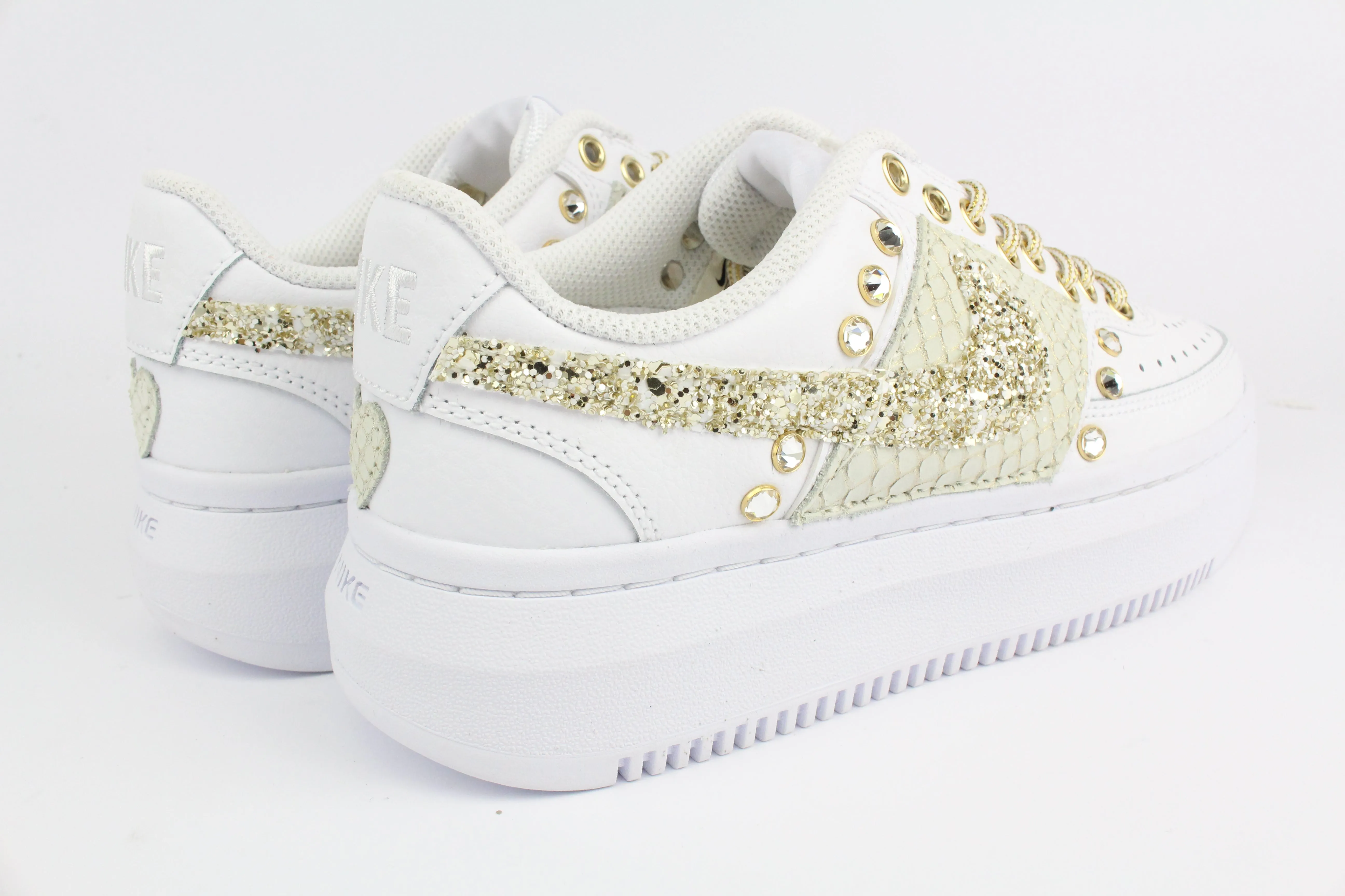 Nike Court Vision Low Platform Pitone & Strass