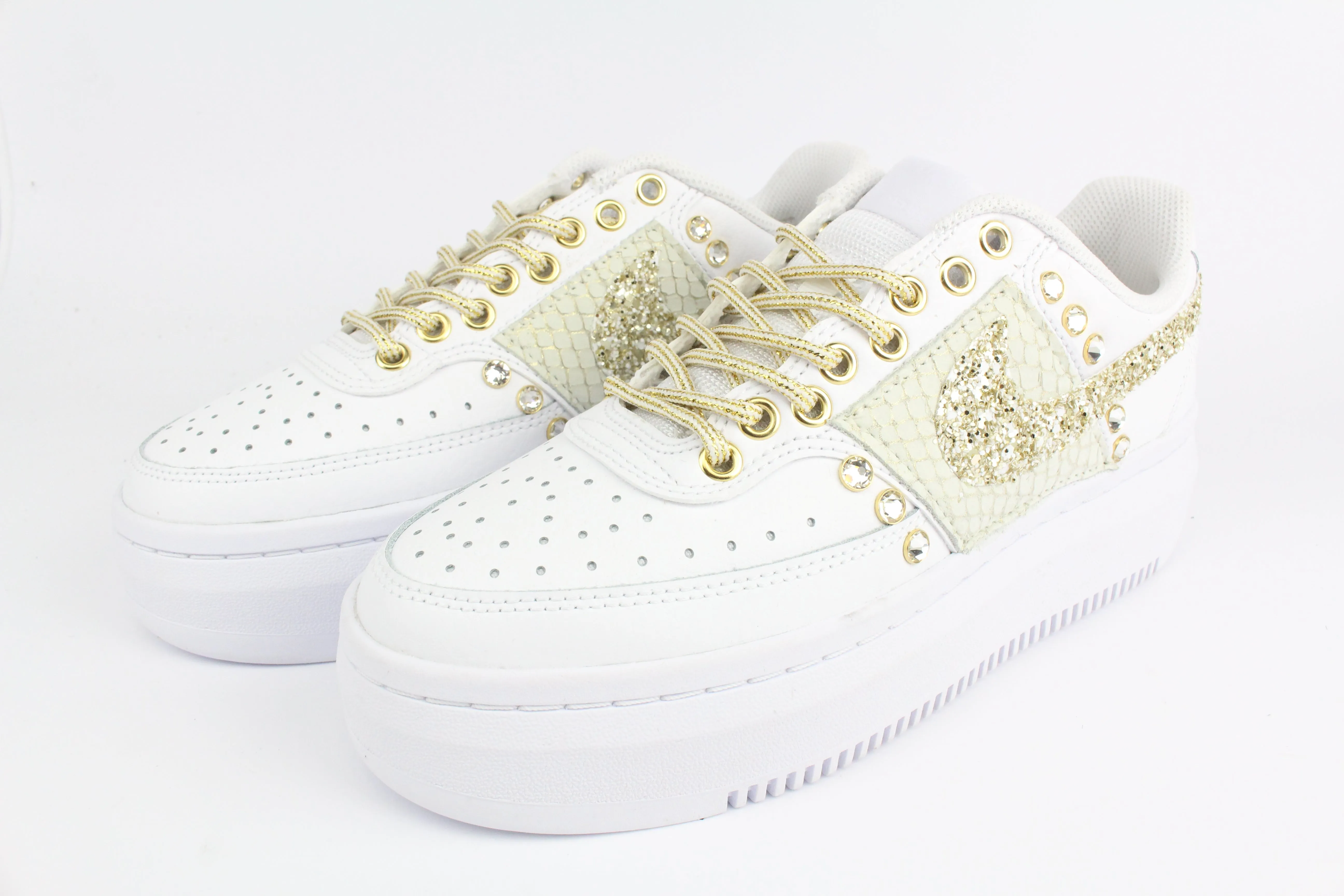 Nike Court Vision Low Platform Pitone & Strass