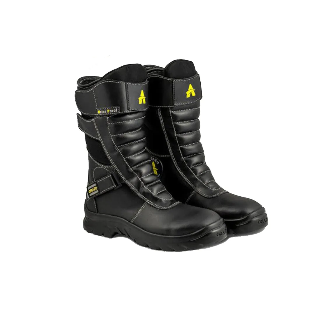 Orazo Ibis Vwp Black Motorcycle Riding Boots