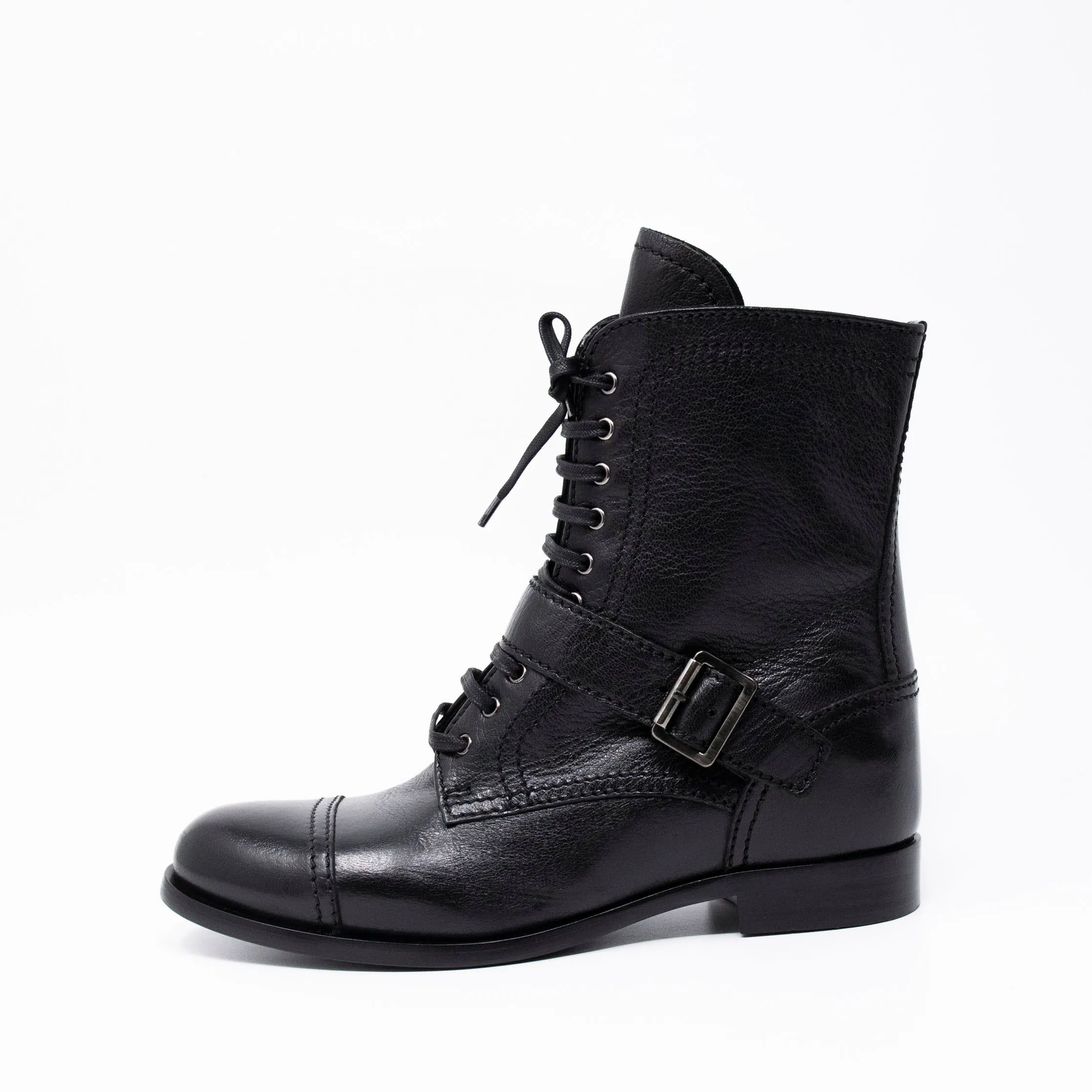 Prada Black Combat Boots 38.5