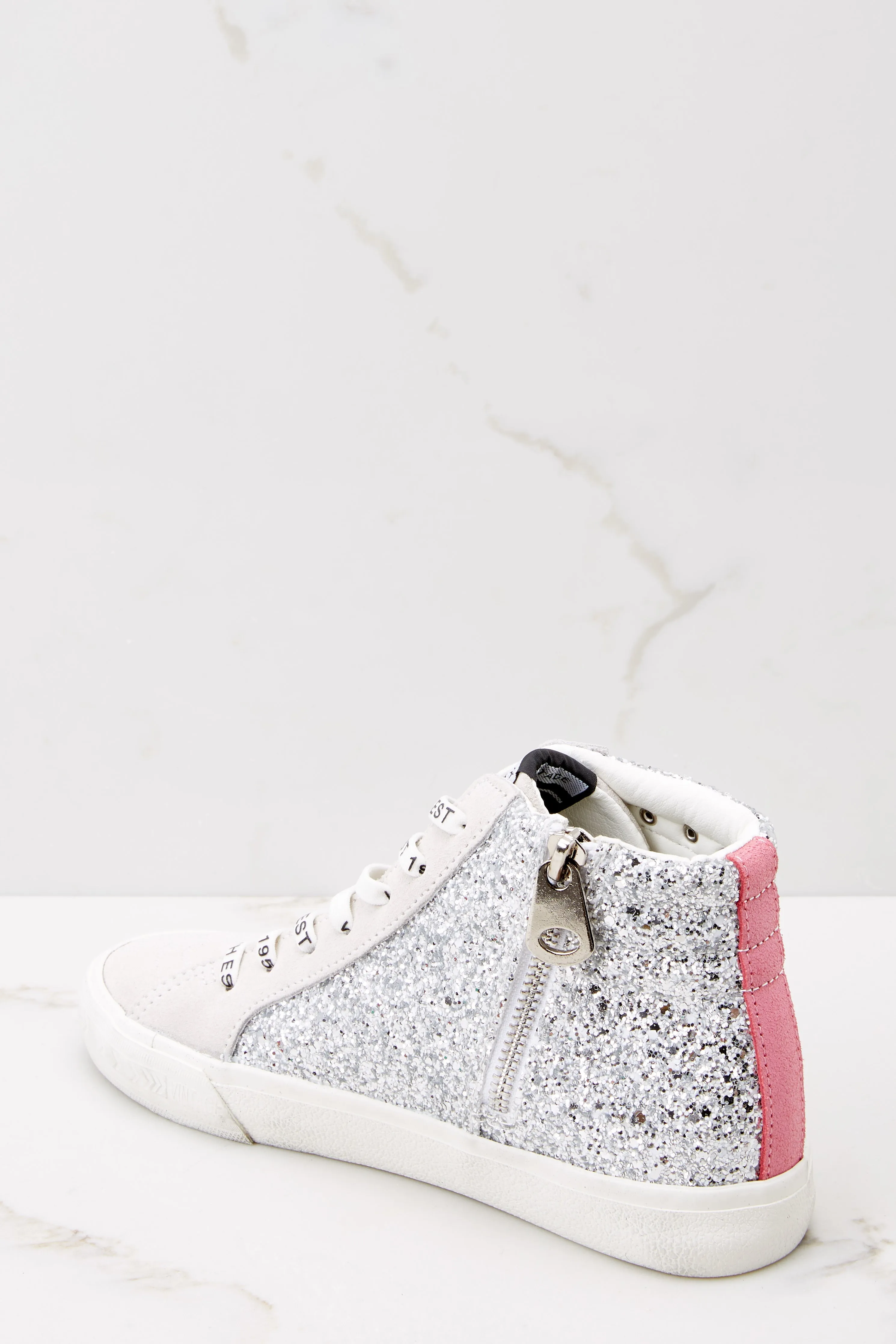 Ray Silver Glitter High Top Sneakers