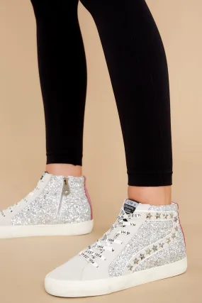 Ray Silver Glitter High Top Sneakers