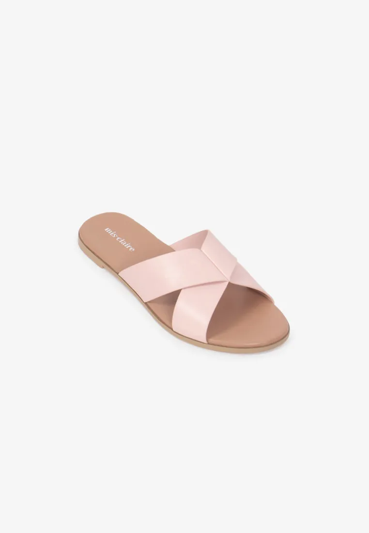 Splendora Plus-size Crossover Sandals - Light Pink