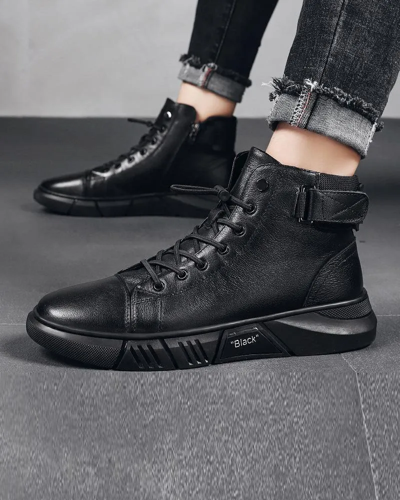 Streetwear Leather Waterproof Sneakers