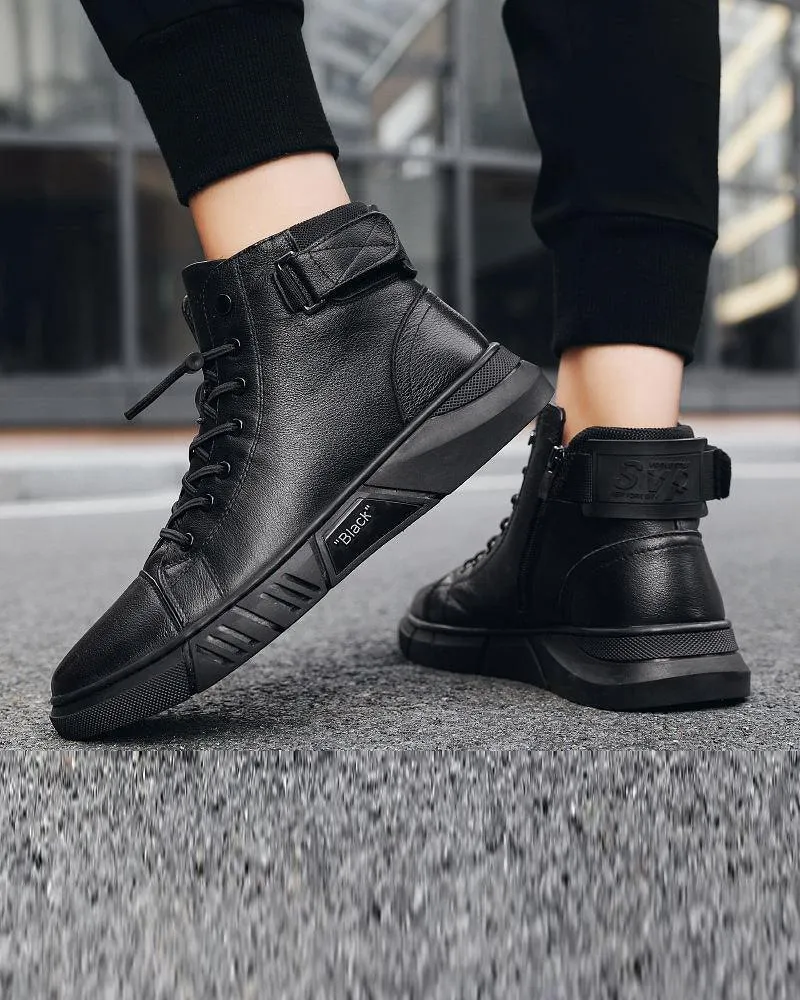 Streetwear Leather Waterproof Sneakers