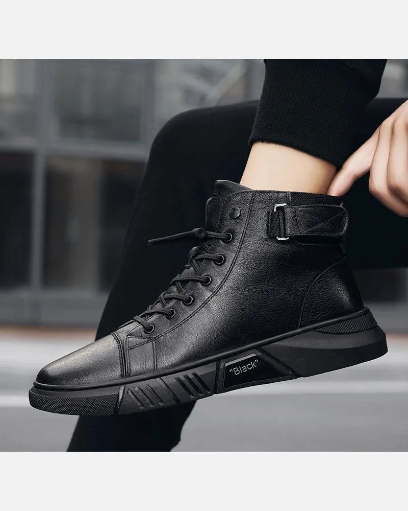 Streetwear Leather Waterproof Sneakers