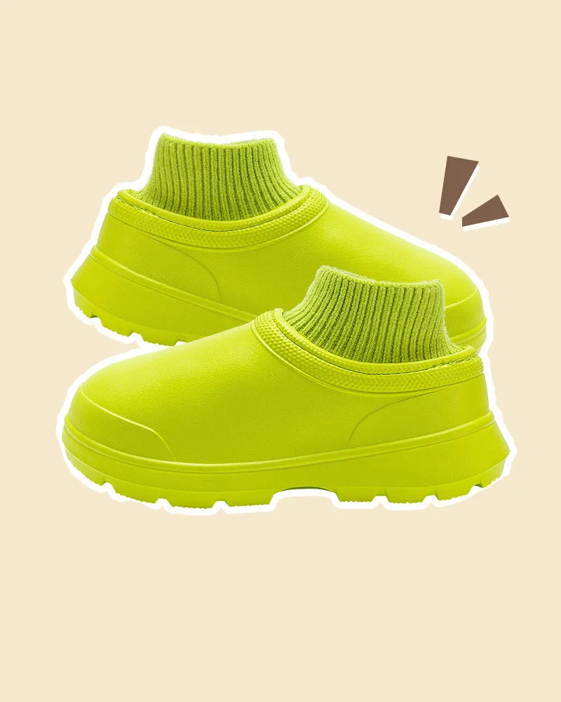 Warm waterproof solid color sneakers