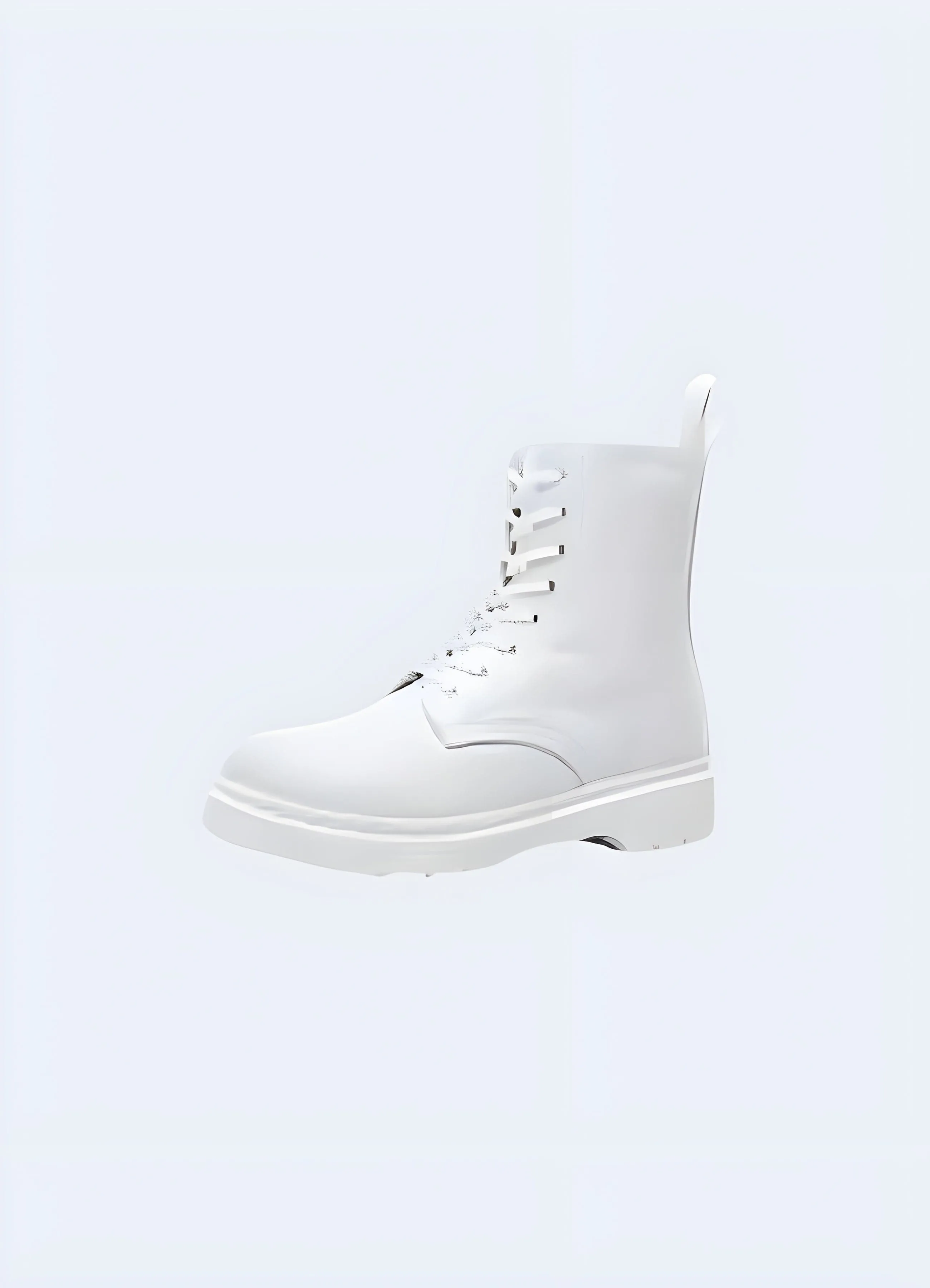 White Combat Boots